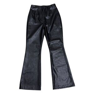 ABERCROMBIE & FITCH Vegan Leather CURVE LOVE Flared Pants Womens 00